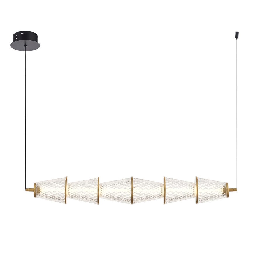 Suspension filaire SANSA LED/11W/230V doré/transparent