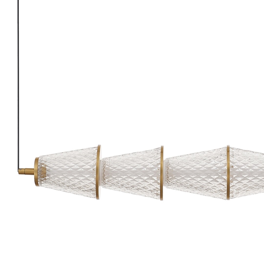 Suspension filaire SANSA LED/11W/230V doré/transparent
