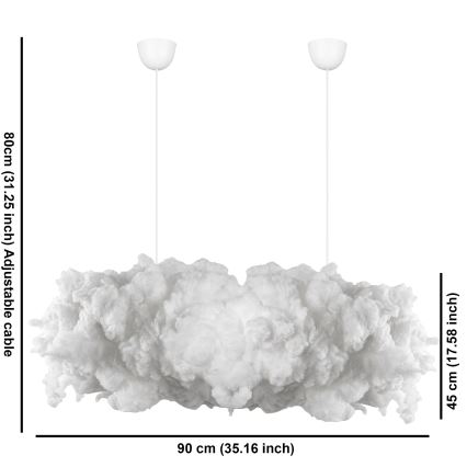 Suspension filaire SERENE 1xE27/40W/230V blanc