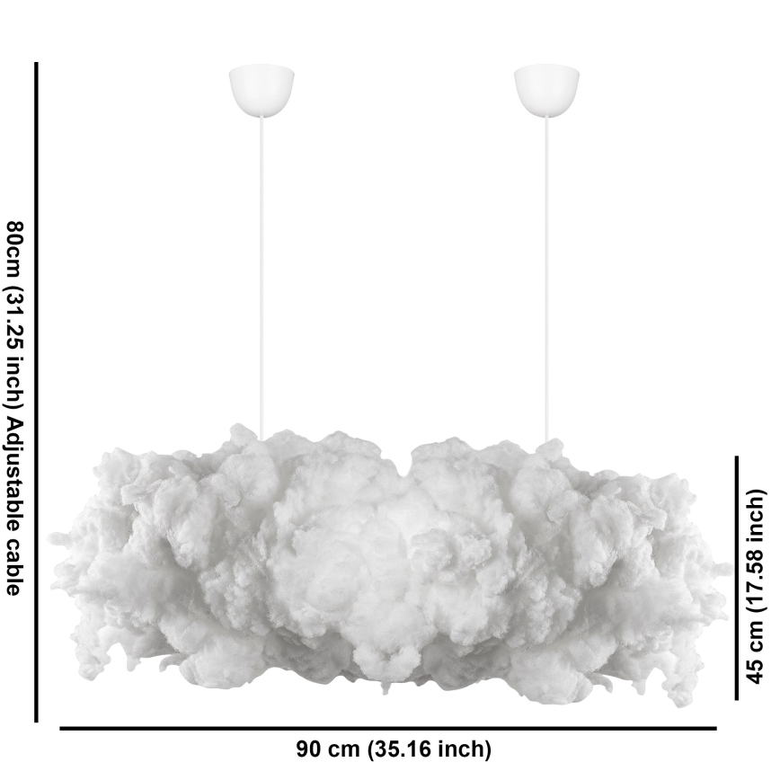 Suspension filaire SERENE 1xE27/40W/230V blanc