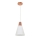 Suspension filaire SHADE 1xE27/15W/230V cuivre/blanc