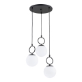 Suspension filaire SITRO 3xE14/10W/230V noir/blanc