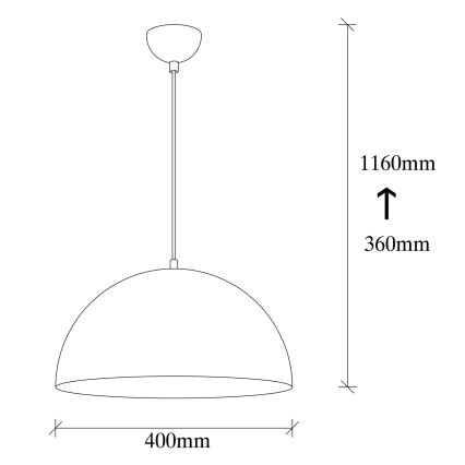 Suspension filaire SIVANI 1xE27/40W/230V