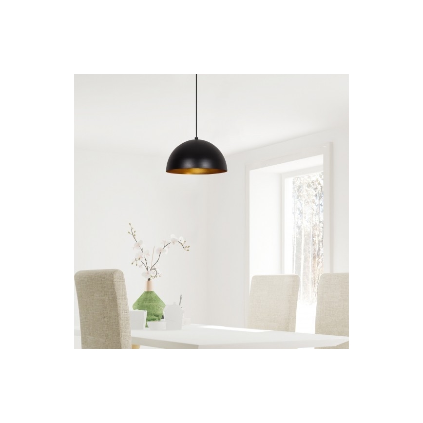 Suspension filaire SIVANI 1xE27/40W/230V noire