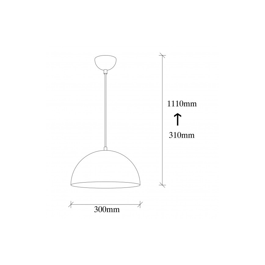 Suspension filaire SIVANI 1xE27/40W/230V noire