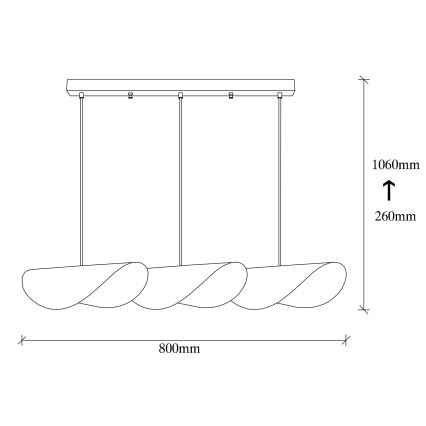 Suspension filaire SIVANI 3xE27/100W/230V