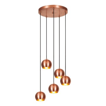 Suspension filaire SIVANI 5xE27/40W/230V cuivre