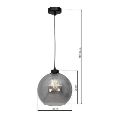 Suspension fil SOFIA 1xE27/60W/230V claire