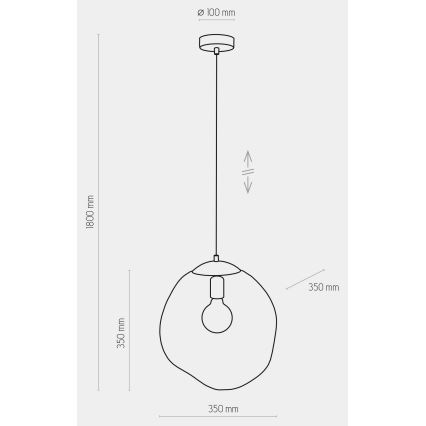 Suspension filaire SOL 1xE27/60W/230V