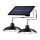 Suspension filaire solaire à intensité variable 2xLED/1,8W/3,7V IP44 6500K 1200 mAh + Télécommande