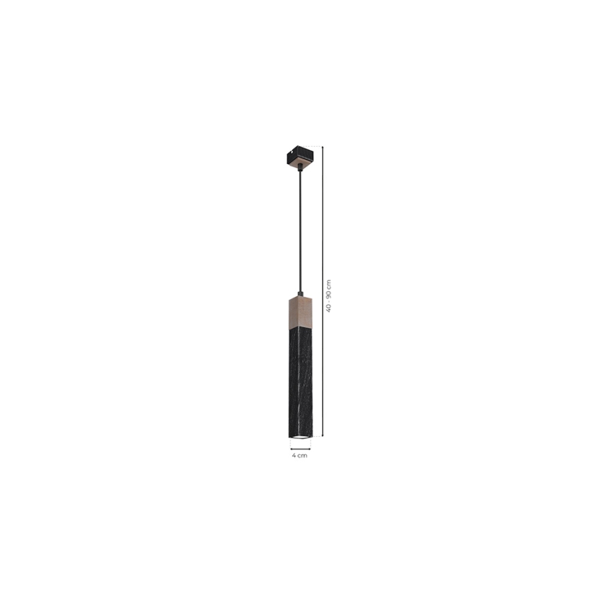 Suspension filaire SOLO 1xGU10/MR11/40W/230V noire