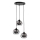 Suspension filaire SOLO BLACK 3xE27/60W/230V diam. 30 cm