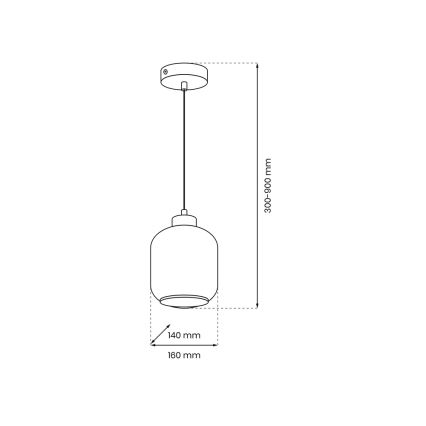 Suspension filaire SOMBRA 1xE27/60W/230V beige