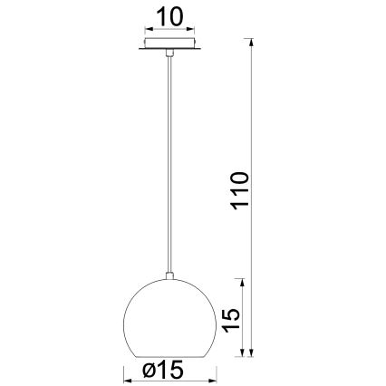 Suspension filaire SOOL 1xE27/60W/230V
