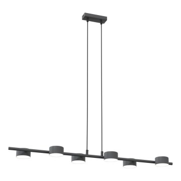 Suspension filaire SORA 6xGX53/12W/230V noir