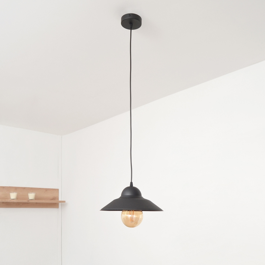 Suspension filaire SORAPIS 1xE27/15W/230V noir