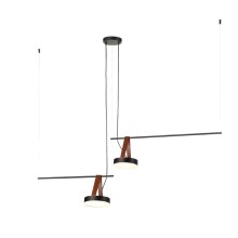 Suspension filaire SPECTRUM 2xLED/23W/230V noir/marron
