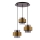 Suspension filaire SPIEGA 3xE27/60W/230V doré/noir