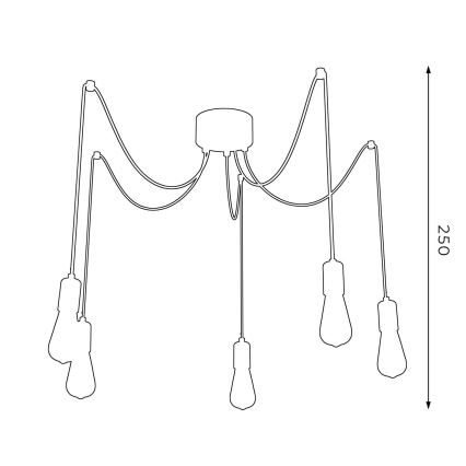 Suspension filaire SPINDEL 5xE27/60W/230V araignée