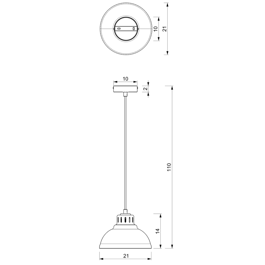 Suspension filaire SVEN 1xE27/15W/230V beige
