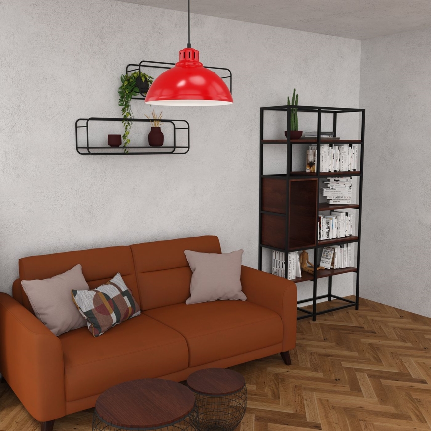 Suspension filaire SVEN 1xE27/15W/230V rouge