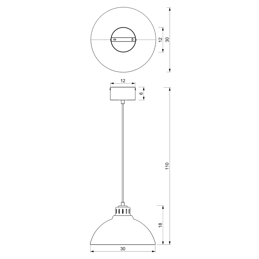 Suspension filaire SVEN 1xE27/15W/230V rouge