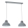 Suspension filaire SVEN 2xE27/15W/230V gris