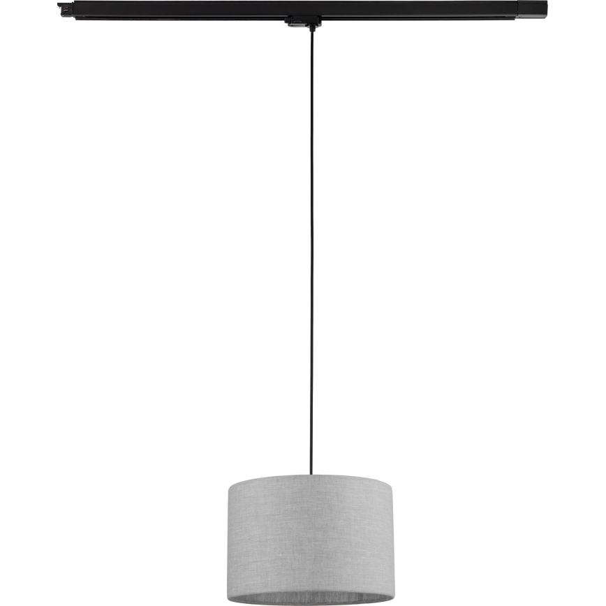 Suspension filaire pour système de rail triphasé TRACER 1xE27/15W/230V d. 30 cm noir/gris