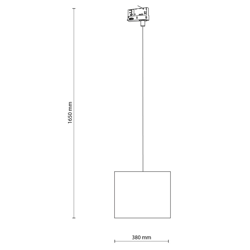 Suspension filaire pour système de rail triphasé TRACER 1xE27/15W/230V d. 30 cm noir/gris