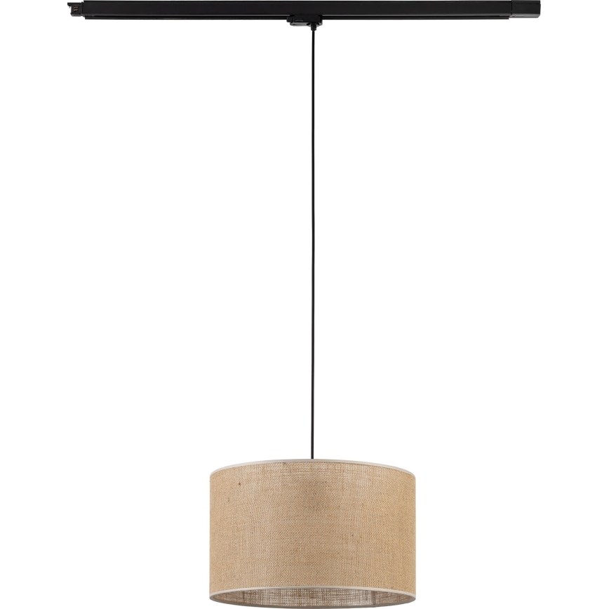 Suspension filaire pour système de rail triphasé TRACER 1xE27/15W/230V d. 38 cm noir/marron