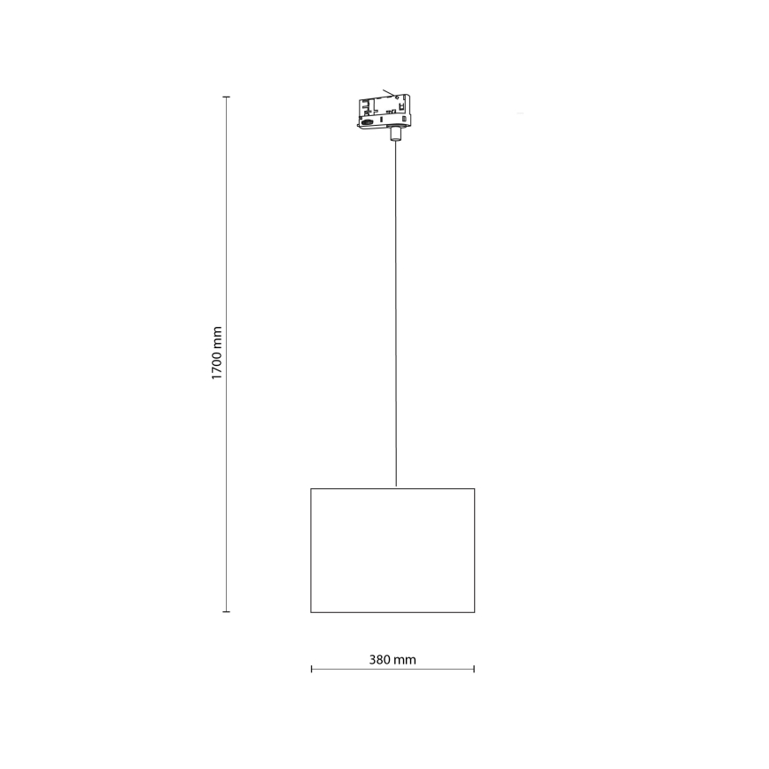 Suspension filaire pour système de rail triphasé TRACER 1xE27/15W/230V d. 38 cm noir/marron
