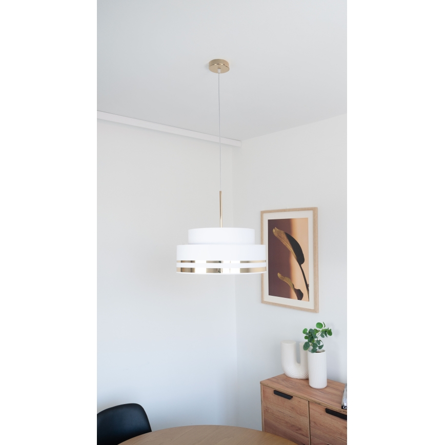 Suspension filaire TAMI 1xE27/60W/230V crème/doré