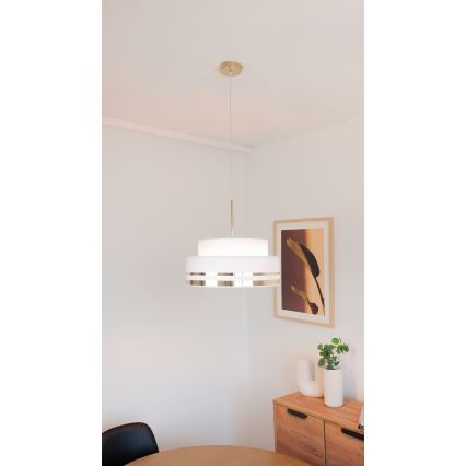 Suspension filaire TAMI 1xE27/60W/230V crème/doré