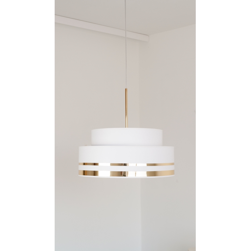 Suspension filaire TAMI 1xE27/60W/230V crème/doré