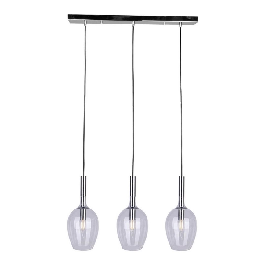 Suspension filaire TANGO 3xE14/40W/230V transparente