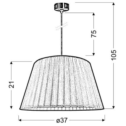 Suspension filaire TIZIANO 1xE27/60W/230V grise