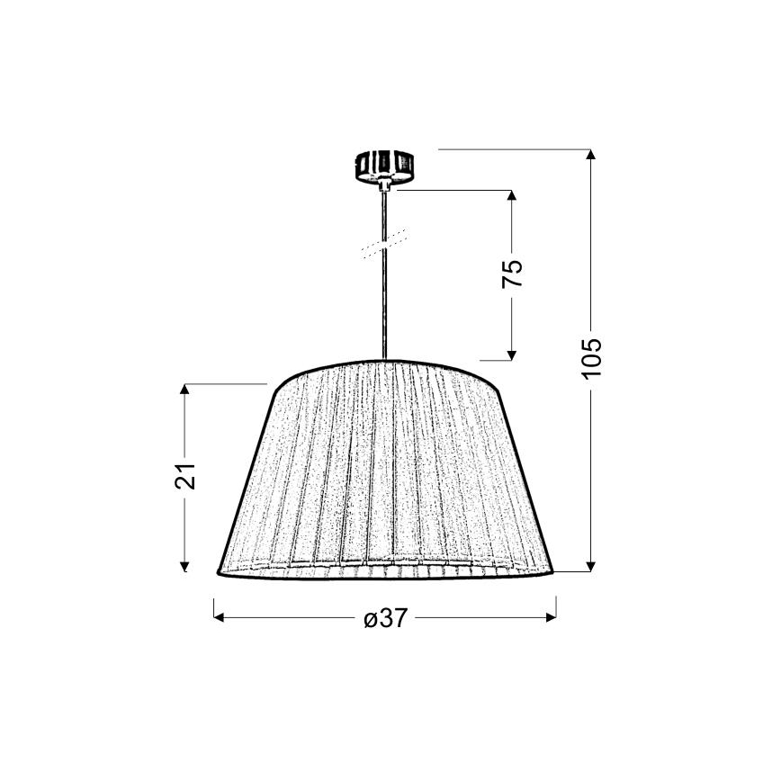 Suspension filaire TIZIANO 1xE27/60W/230V grise