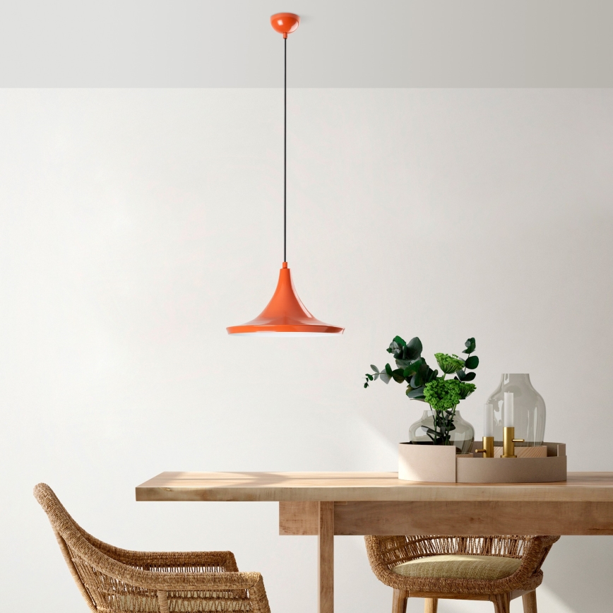 Suspension filaire TOM 1xE27/40W/230V orange