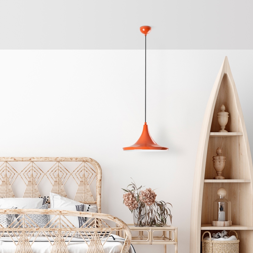 Suspension filaire TOM 1xE27/40W/230V orange