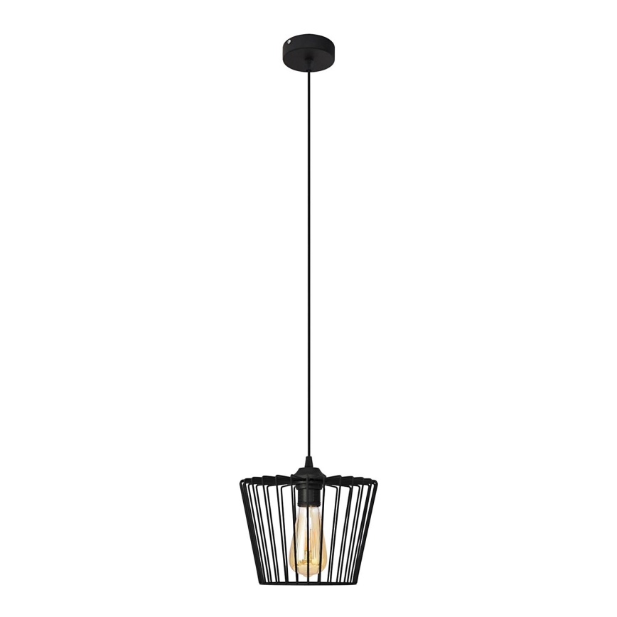 Suspension filaire TORRI 1xE27/15W/230V d. 23 cm noir