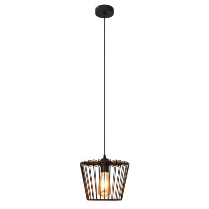 Suspension filaire TORRI 1xE27/15W/230V d. 23 cm noir