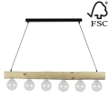 Suspension filaire TRABO 6xE27/60W/230V pin - certifié FSC