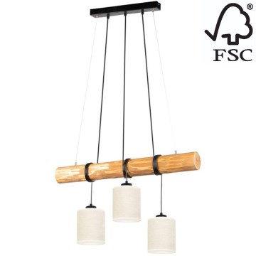 Suspension filaire TRENO 3xE27/25W/230V pin – FSC certifié