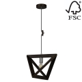 Suspension filaire TRIGONON 1xE27/60W/230V - certifié FSC