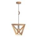 Suspension filaire TRIGONON 1xE27/60W/230V chêne mat