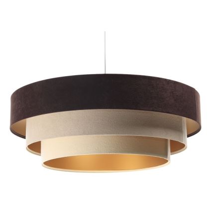 Suspension filaire TRINITI 1xE27/60W/230V marron/beige/dorée