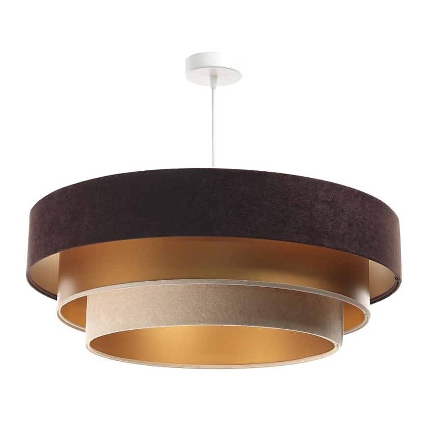 Suspension filaire TRINITI 1xE27/60W/230V marron/dorée/beige