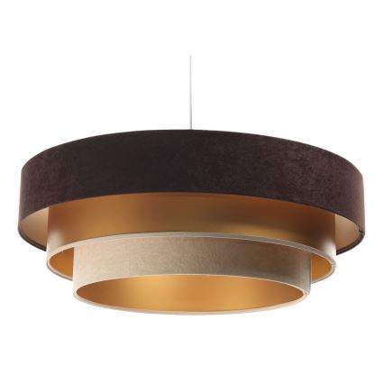 Suspension filaire TRINITI 1xE27/60W/230V marron/dorée/beige