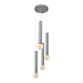 Suspension filaire TUBA 4xE27/15W/230V gris