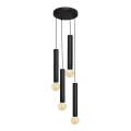 Suspension filaire TUBA 4xE27/15W/230V noir